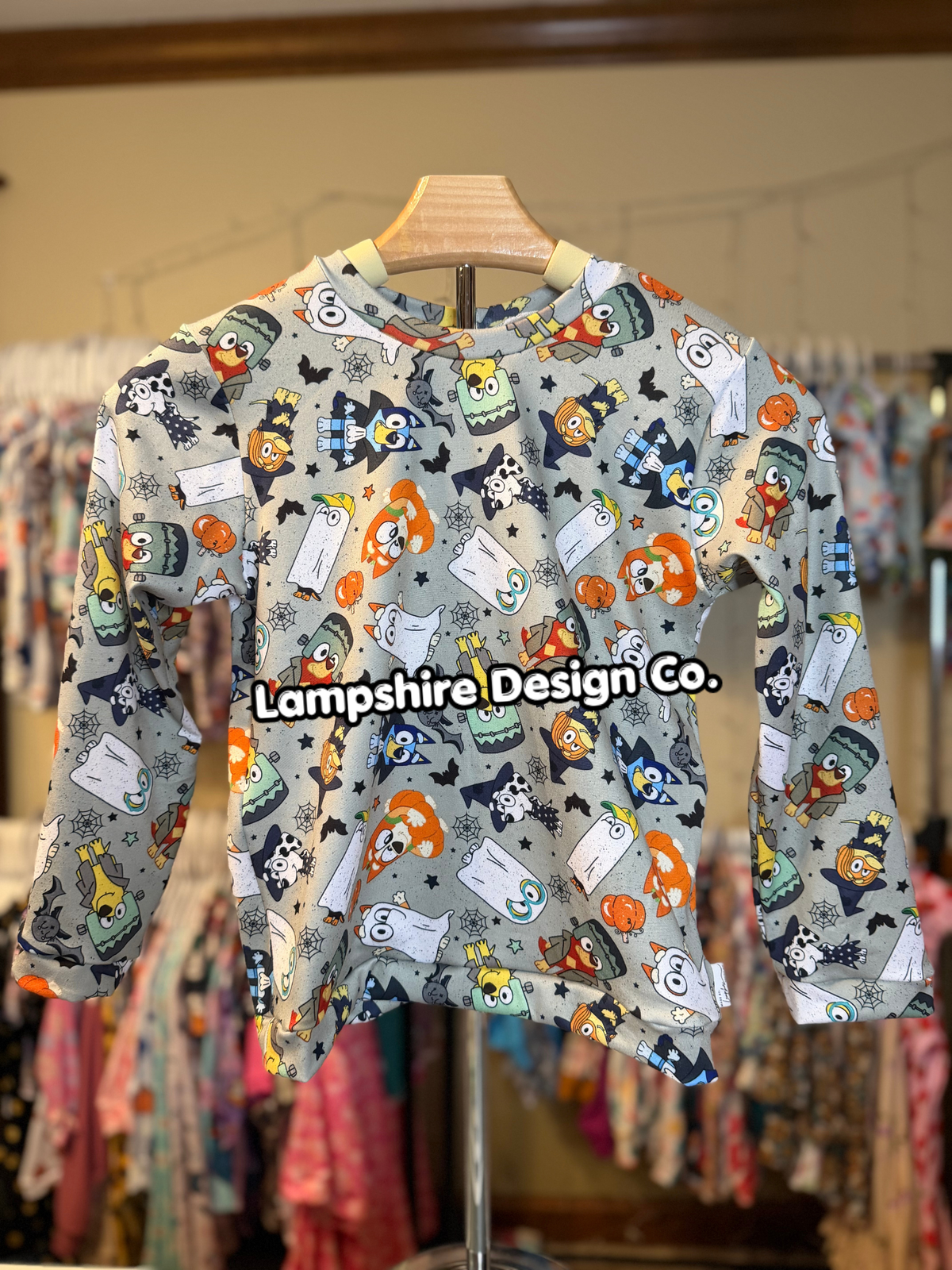 7/8y Spooky Blue Long Sleeve