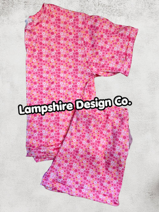 Pink Floral Adult Comfy Set
